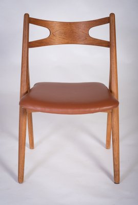 Sawbuck Dining Chair in Teak by Hans J. Wegner-ZGQ-1734443