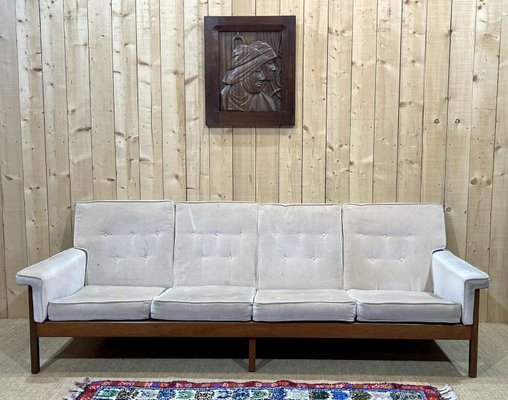 Scandinavian 4-Seater Sofa in Teak, 1970s-QYF-2023656