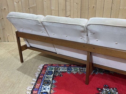 Scandinavian 4-Seater Sofa in Teak, 1970s-QYF-2023656