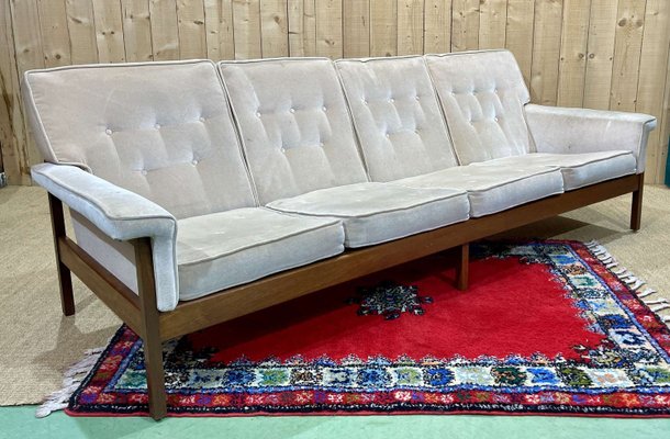 Scandinavian 4-Seater Sofa in Teak, 1970s-QYF-2023656