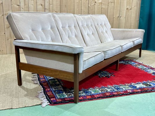 Scandinavian 4-Seater Sofa in Teak, 1970s-QYF-2023656