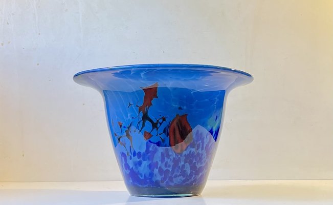 Scandinavian Abstract Blue Centerpiece Fruit Bowl, 1970s-LCR-1236018