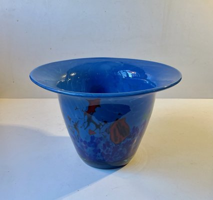 Scandinavian Abstract Blue Centerpiece Fruit Bowl, 1970s-LCR-1236018