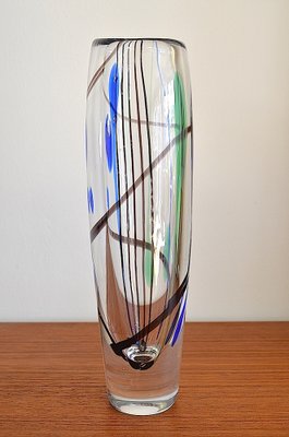 Scandinavian Abstracta Glass Vase by Vicke Lindstrand for Kosta, 1960s-OV-1007336