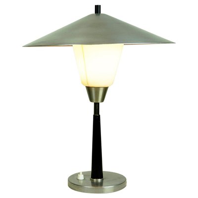 Scandinavian Aluminum and Opaline Glass Table Lamp from Fog & Mørup-MH-861126