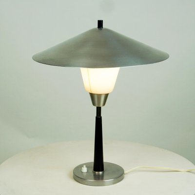 Scandinavian Aluminum and Opaline Glass Table Lamp from Fog & Mørup-MH-861126