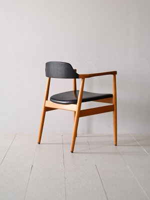 Scandinavian Armchair in Leatherette, 1960s-QWP-1816352