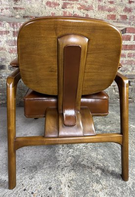 Scandinavian Armchairs in Rubber and Leather, 1990s, Set of 2-RWZ-1804679