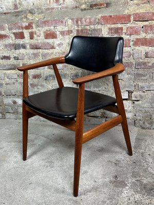 Scandinavian Armchairs in Teak and Skai attributed to Erik Kirkegaard for Høng Stolefabrik, 1960s, Set of 2-RWZ-2028235