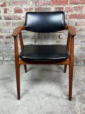 Scandinavian Armchairs in Teak and Skai attributed to Erik Kirkegaard for Høng Stolefabrik, 1960s, Set of 2-RWZ-2028235