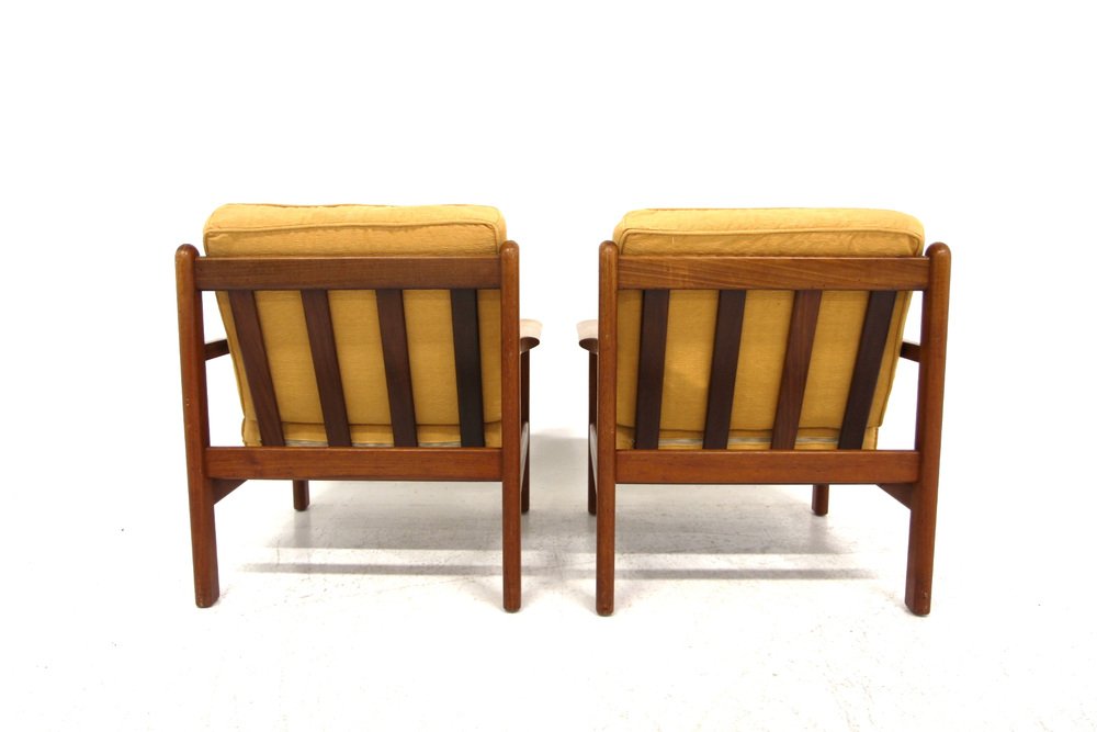 Scandinavian Armchairs in Teak by Poul M. Volther for Gemla Möbler, Sweden, 1960s, Set of 2