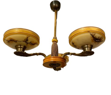 Scandinavian Art Deco Ceiling Lamp, Sweden, 1940s-HVI-1812045