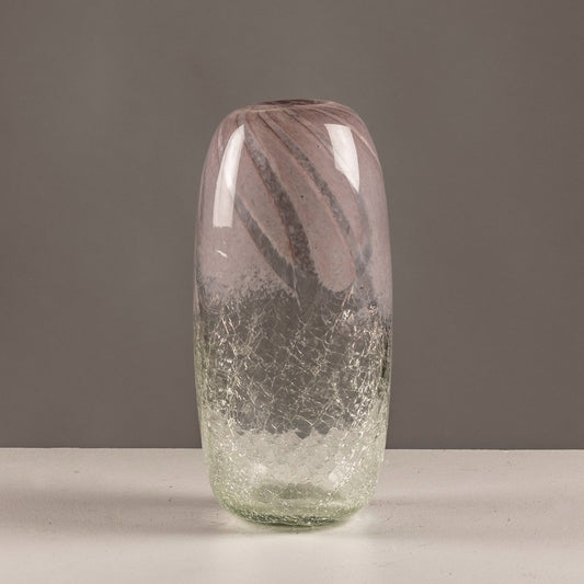 Scandinavian Artistic Glass Vase Craquelé, 1960s