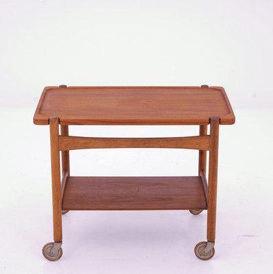 Scandinavian Bar Cart in Teak and Oak attributed to Hans J. Wegner, 1950s-FM-1772838