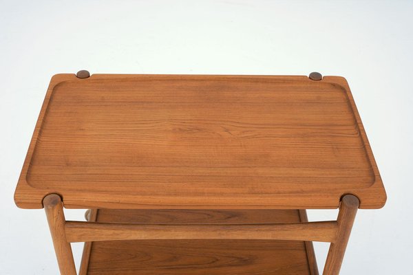 Scandinavian Bar Cart in Teak and Oak attributed to Hans J. Wegner, 1950s-FM-1772838