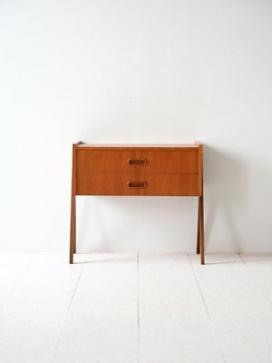 Scandinavian Bedside Table with Drawers, 1960s-QWP-2042026