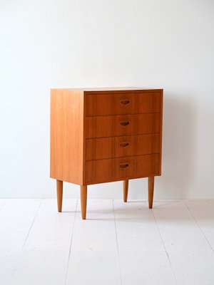 Scandinavian Bedside Table with Drawers, 1960s-QWP-2034942