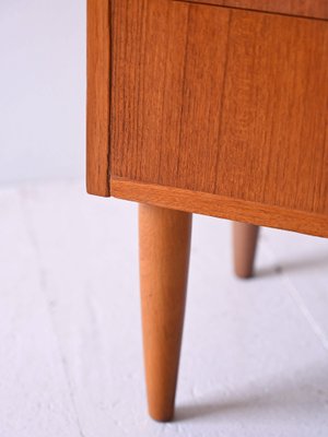 Scandinavian Bedside Table with Drawers, 1960s-QWP-2034942