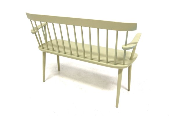 Scandinavian Beech Bench, Sweden, 1950s-GEK-1749582