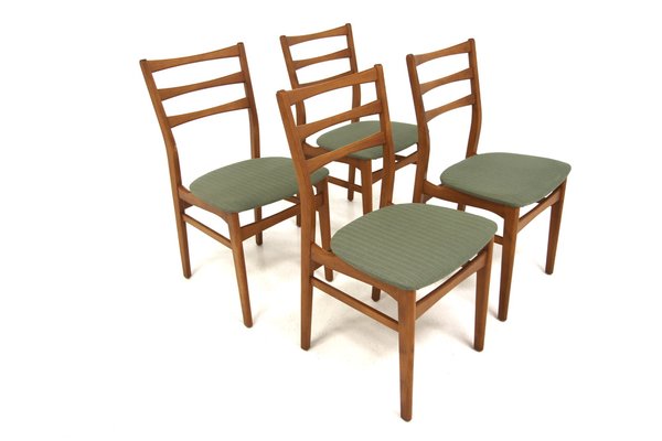 Scandinavian Beech Chairs, Sweden, 1960s, Set of 4-GEK-1811448