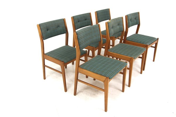 Scandinavian Beech Chairs, Sweden, 1960s, Set of 6-GEK-1743168