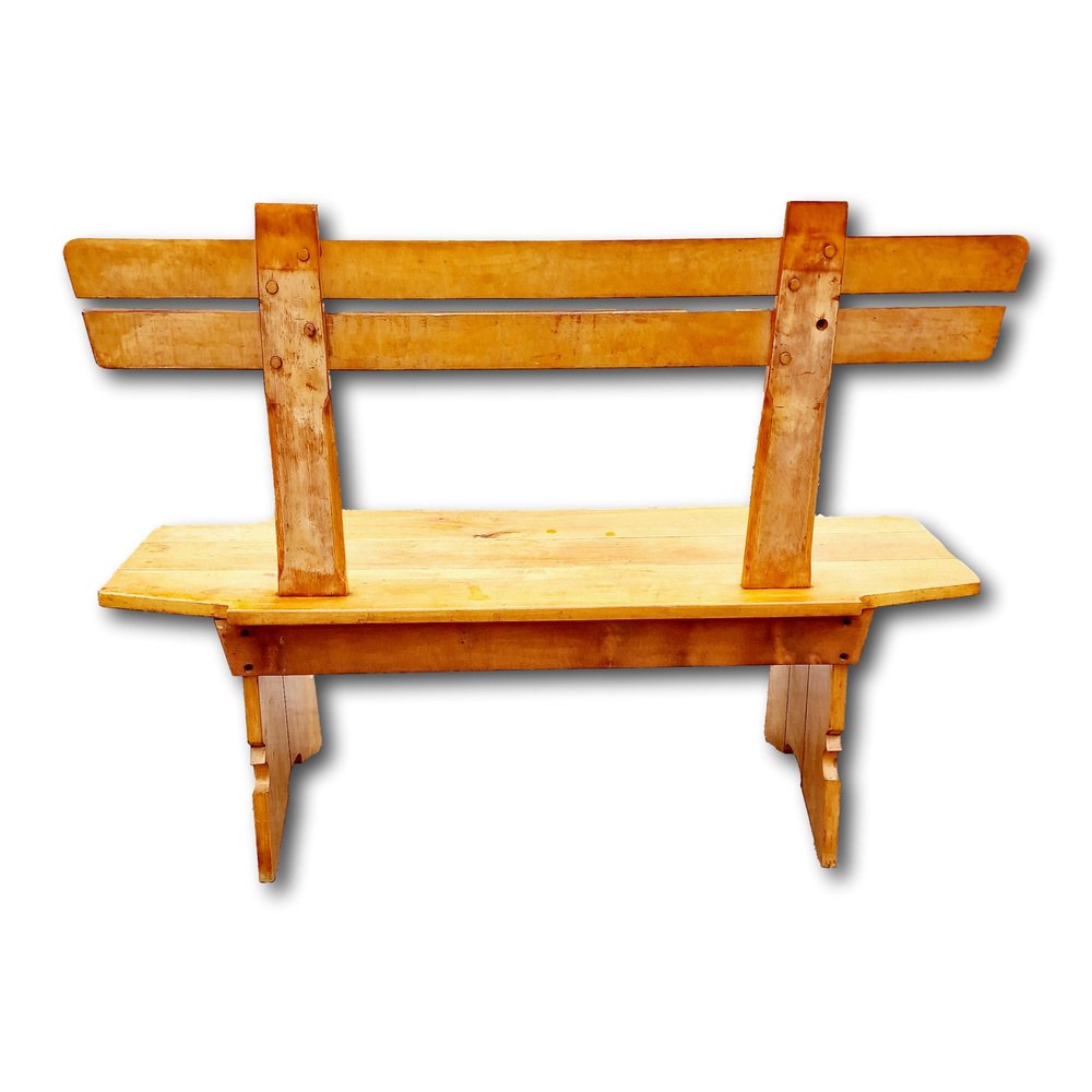 Scandinavian Birch Free Form Bench, 1950s