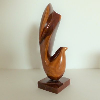 Scandinavian Bird Sculpture in Teak, 1950s-WK-1057274