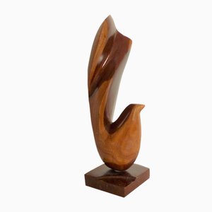 Scandinavian Bird Sculpture in Teak, 1950s-WK-1057274