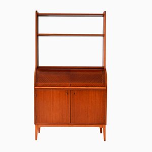 Scandinavian Bookcase with Desk, 1960s-QWP-2033989