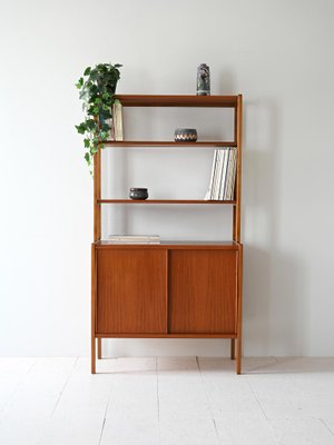 Scandinavian Bookcase with Storage Compartment, 1960s-QWP-2042002