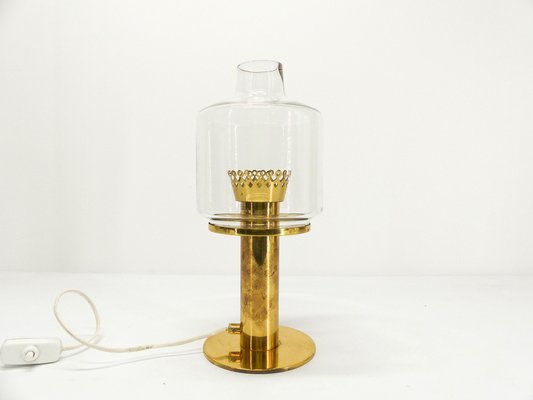 Scandinavian Brass and Glass B 102 Table Lamp by Hans-Agne Jakobsson for Hans-Agne Jakobsson AB Markaryd, 1960s-DQG-1795779