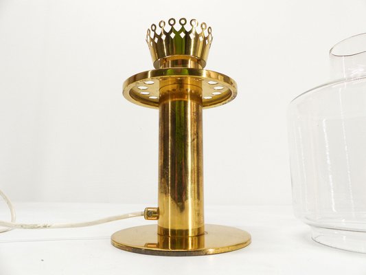 Scandinavian Brass and Glass B 102 Table Lamp by Hans-Agne Jakobsson for Hans-Agne Jakobsson AB Markaryd, 1960s-DQG-1795779