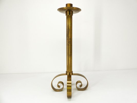 Scandinavian Brass Candleholder by Ivar Ålenius Björk for Ystal Metall, 1960s-DQG-1742789