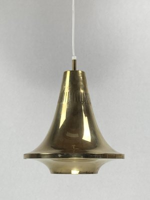 Scandinavian Brass Hanging Pendant Lamp attributed to Hans Agne Jakobson for Markaryd, Sweden, 1960s-BHG-1813827