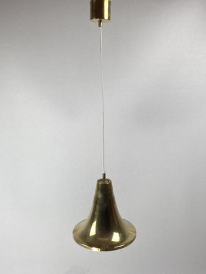 Scandinavian Brass Hanging Pendant Lamp attributed to Hans Agne Jakobson for Markaryd, Sweden, 1960s-BHG-1813827