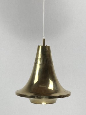 Scandinavian Brass Hanging Pendant Lamp attributed to Hans Agne Jakobson for Markaryd, Sweden, 1960s-BHG-1813827