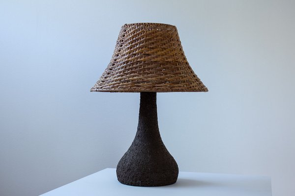 Scandinavian Brutalist Ceramic Table Lamp-TM-1988285