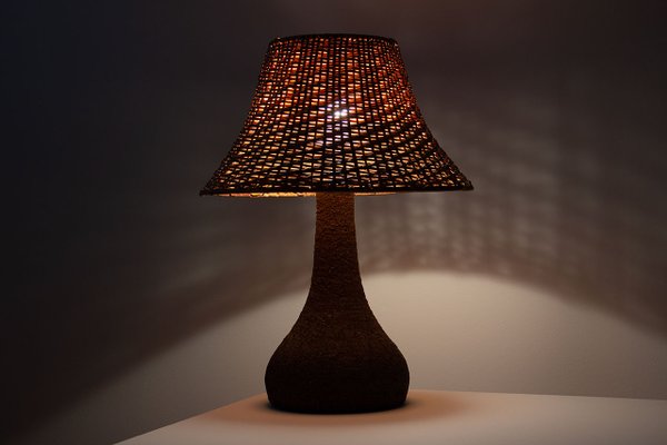 Scandinavian Brutalist Ceramic Table Lamp-TM-1988285