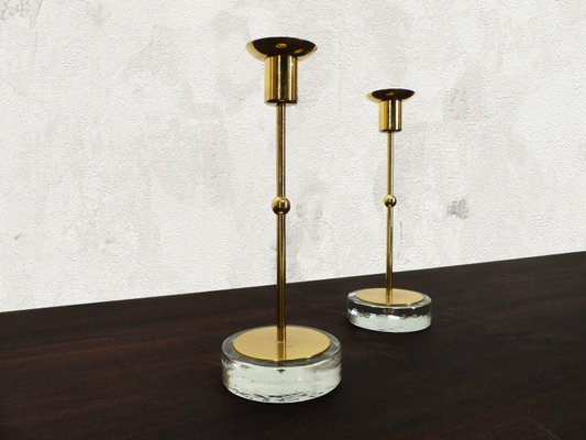 Scandinavian Candlesticks by Gunnar Ander for Ystad Metall, 1960s, Set of 2-DQG-2023614