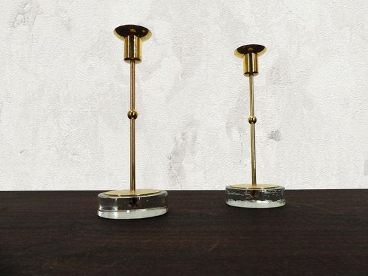 Scandinavian Candlesticks by Gunnar Ander for Ystad Metall, 1960s, Set of 2-DQG-2023614