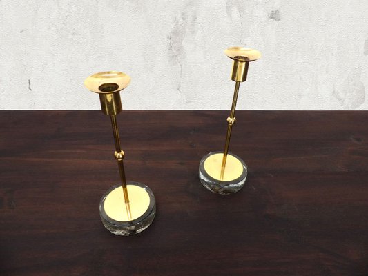 Scandinavian Candlesticks by Gunnar Ander for Ystad Metall, 1960s, Set of 2-DQG-2023614