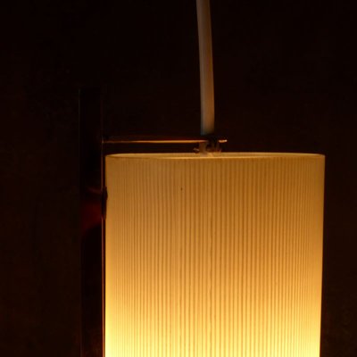 Scandinavian Ceiling Lamp in Brass and Opal Glass, 1950s-WK-726677