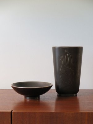 Scandinavian Ceramic Vase & Bowl from Royal Copenhagen, 1950s, Set of 2-CC-971790