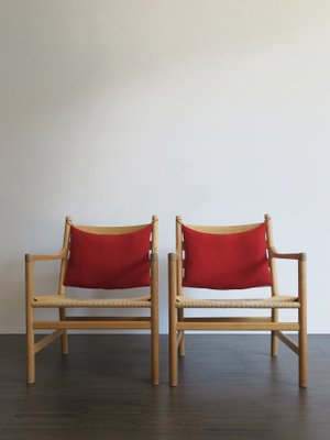 Scandinavian CH44 Armchairs by Hans J. Wegner for Carl Hansen, 1950s, Set of 2-CC-1344326