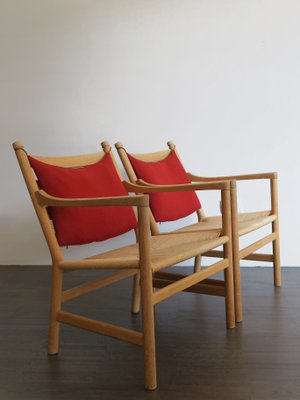 Scandinavian CH44 Armchairs by Hans J. Wegner for Carl Hansen, 1950s, Set of 2-CC-1344326