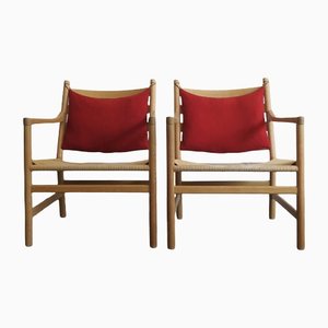 Scandinavian CH44 Armchairs by Hans J. Wegner for Carl Hansen, 1950s, Set of 2-CC-1344326