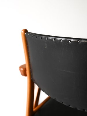 Scandinavian Chair in Teak and Imitation Leather, 1960s-QWP-2042080