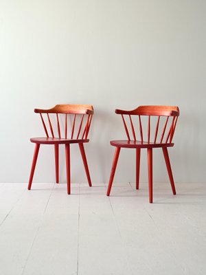 Scandinavian Chairs by Yngve Ekström, 1960s, Set of 2-QWP-2034913