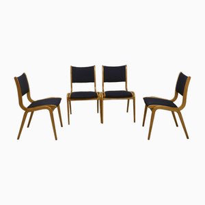 Scandinavian Chairs in Curved Wood, 1960s, Set of 4-OTF-2022562