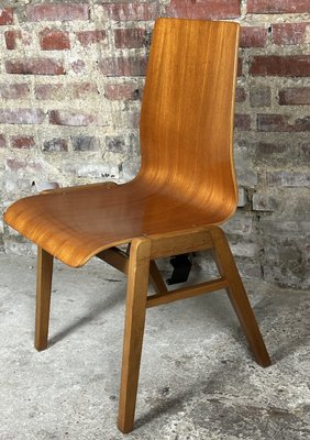 Scandinavian Chairs in Thermoformed Beech, 1960s, Set of 8-RWZ-2036138